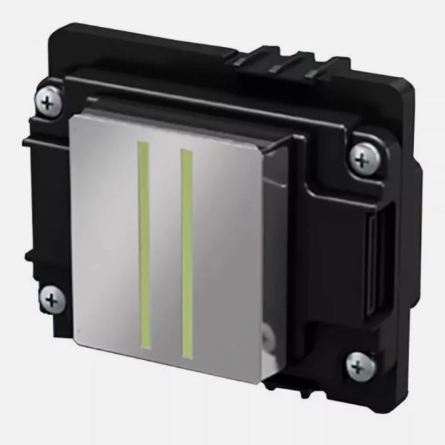 Black and silver electronic component on a white background