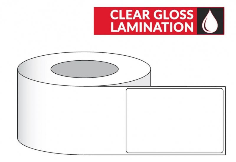 4.25 in x 6 in Clear Gloss Lamination Label roll for IColor 250 (325/roll)