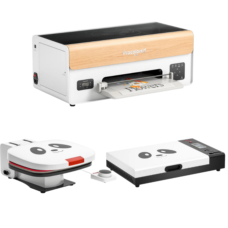 Proclaim laser engraving machine with additional components on a white background